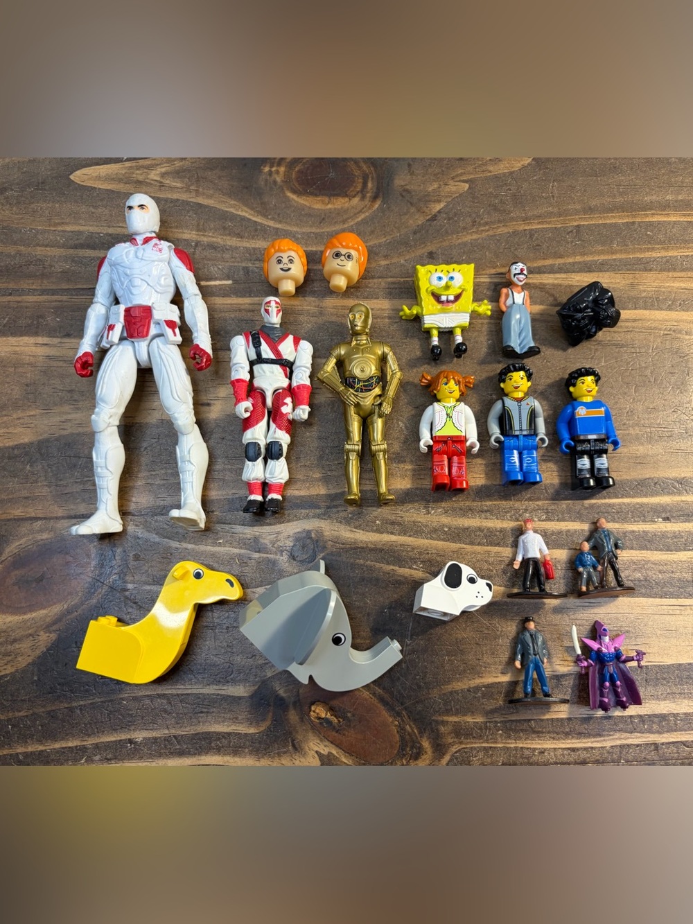 Various Toy Figure Bundle Lot: Lego Homies GI Joe SpongeBob & Others Used